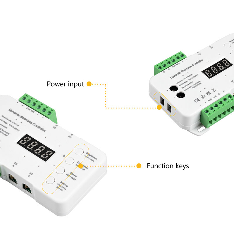 DC12-24V 20A 16CH Dynamic LED PIR Motion Sensor Stair Step Light Controller, Wiring-Free DC12-24V 20A 16CH Dynamic LED PIR Motion Sensor Stair Step Light Controller, Wiring-Free